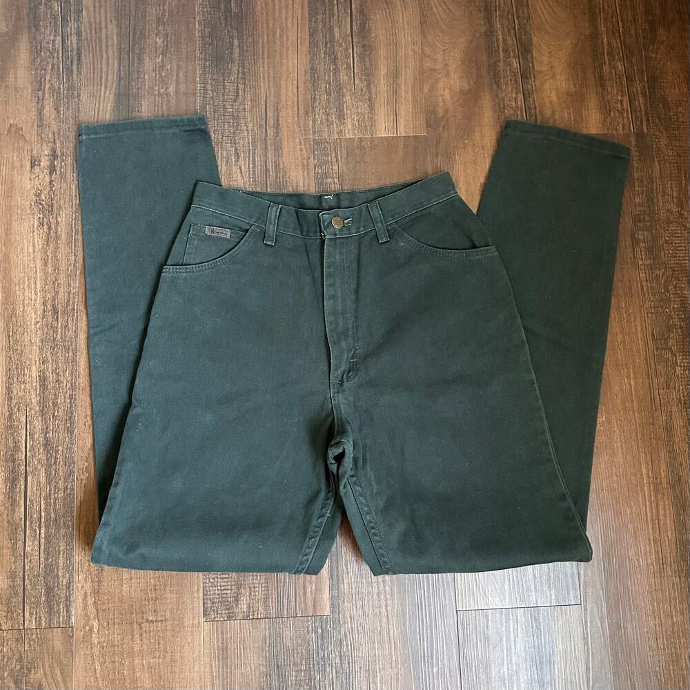 Vintage 90s Green Denim Wrangler Jeans 10